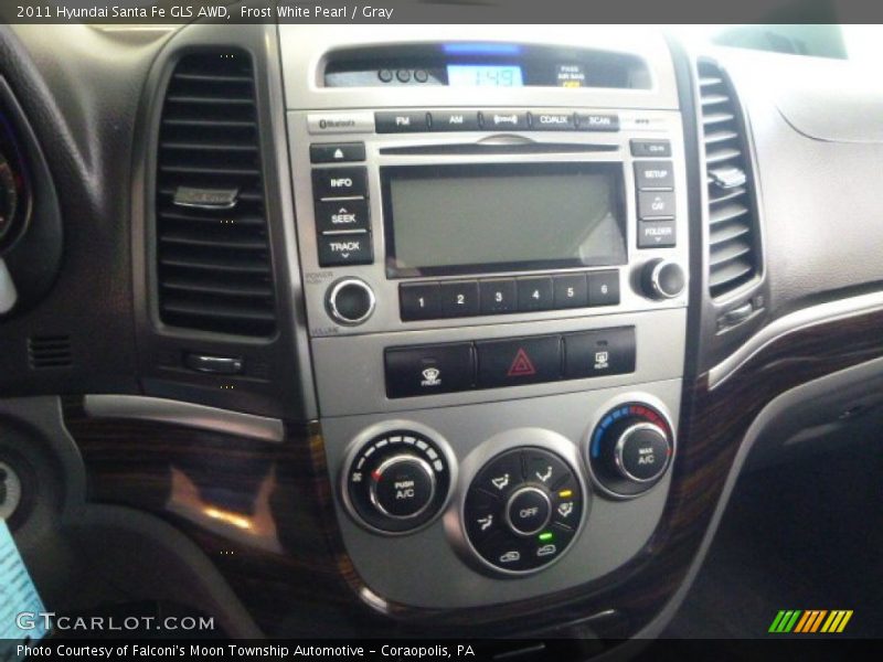 Frost White Pearl / Gray 2011 Hyundai Santa Fe GLS AWD