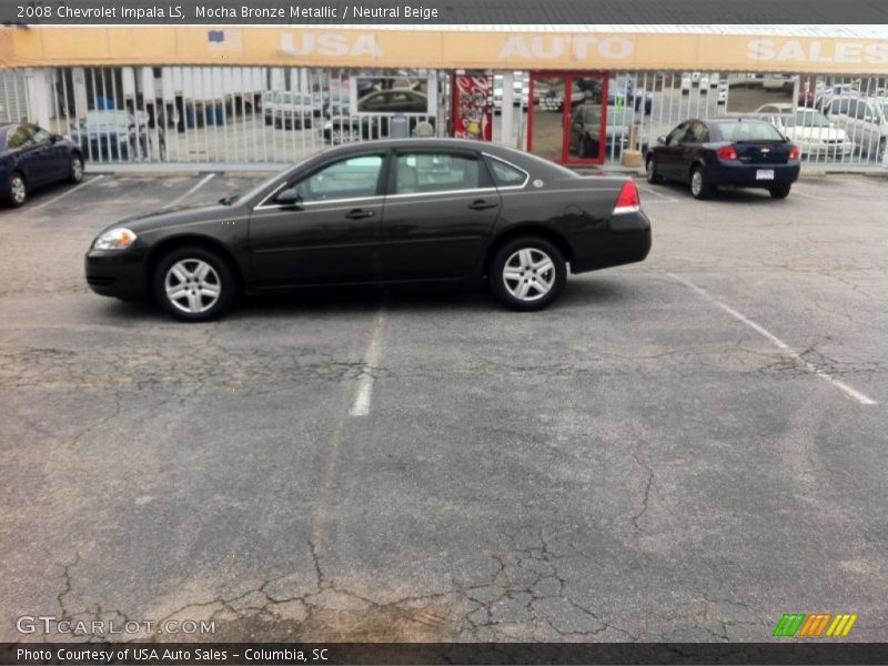 Mocha Bronze Metallic / Neutral Beige 2008 Chevrolet Impala LS