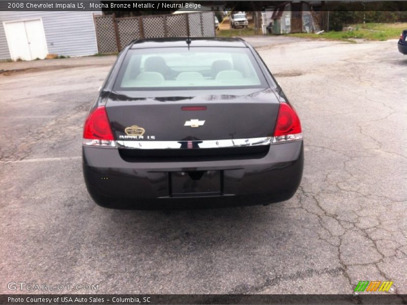 Mocha Bronze Metallic / Neutral Beige 2008 Chevrolet Impala LS