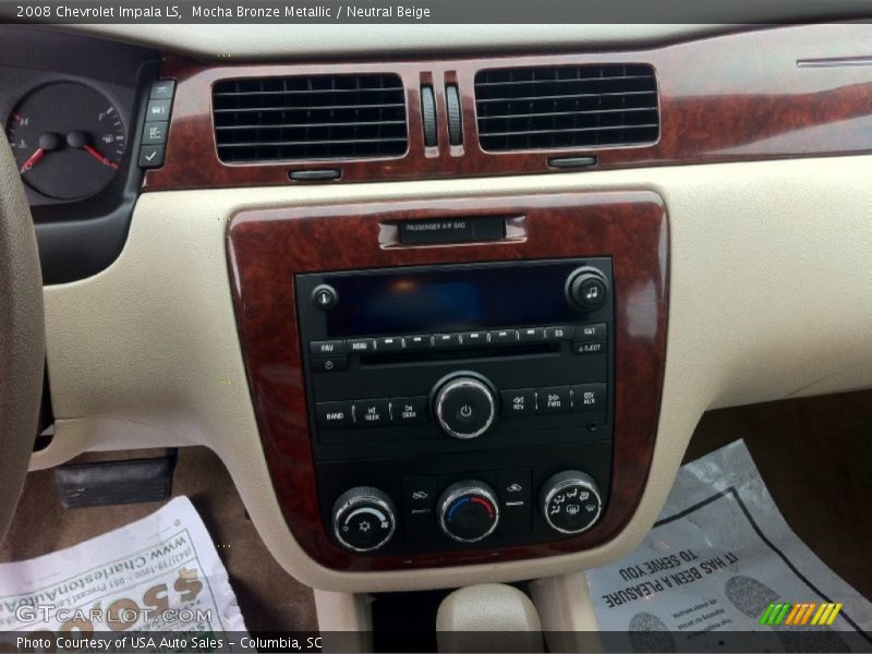 Mocha Bronze Metallic / Neutral Beige 2008 Chevrolet Impala LS