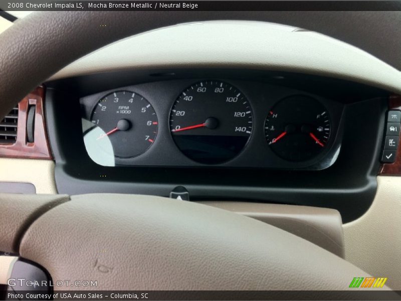 Mocha Bronze Metallic / Neutral Beige 2008 Chevrolet Impala LS