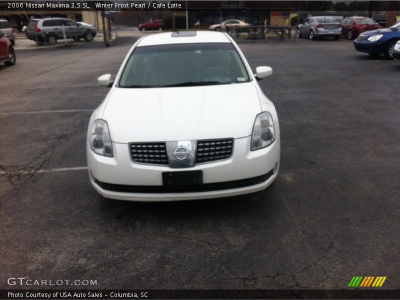 Winter Frost Pearl / Cafe Latte 2006 Nissan Maxima 3.5 SL