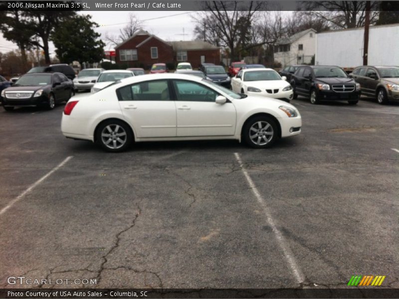 Winter Frost Pearl / Cafe Latte 2006 Nissan Maxima 3.5 SL