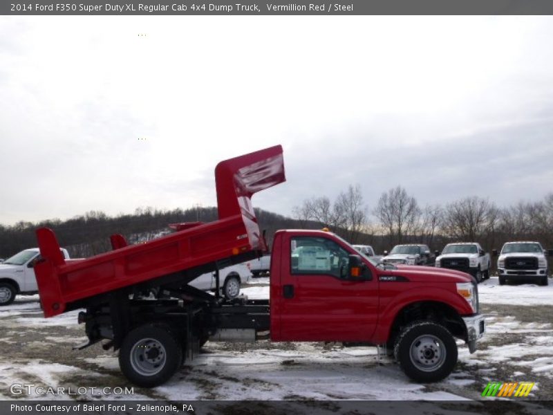 Vermillion Red / Steel 2014 Ford F350 Super Duty XL Regular Cab 4x4 Dump Truck