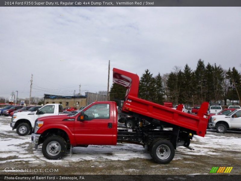 Vermillion Red / Steel 2014 Ford F350 Super Duty XL Regular Cab 4x4 Dump Truck