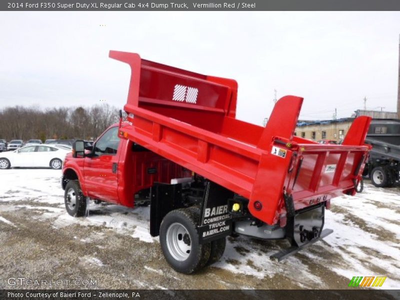 Vermillion Red / Steel 2014 Ford F350 Super Duty XL Regular Cab 4x4 Dump Truck