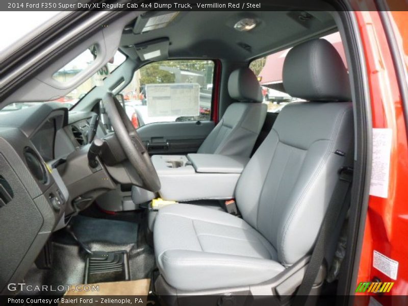 Vermillion Red / Steel 2014 Ford F350 Super Duty XL Regular Cab 4x4 Dump Truck