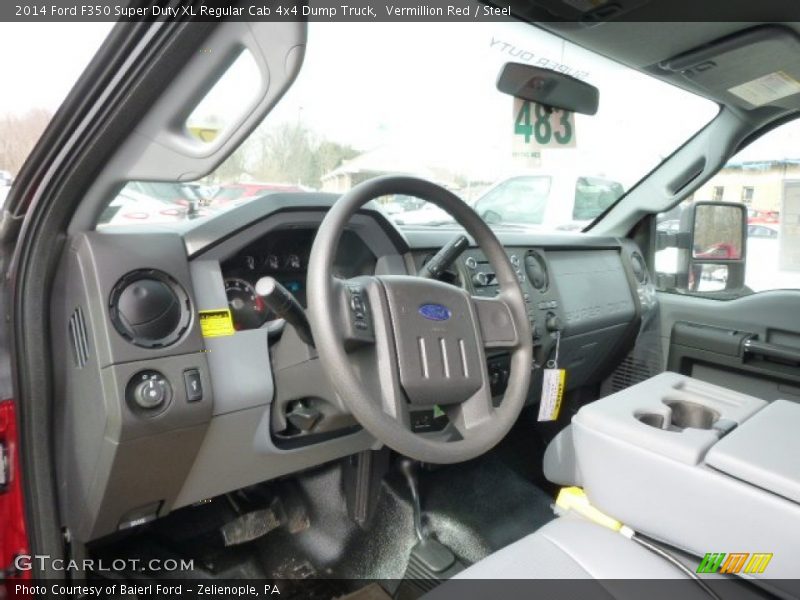 Vermillion Red / Steel 2014 Ford F350 Super Duty XL Regular Cab 4x4 Dump Truck