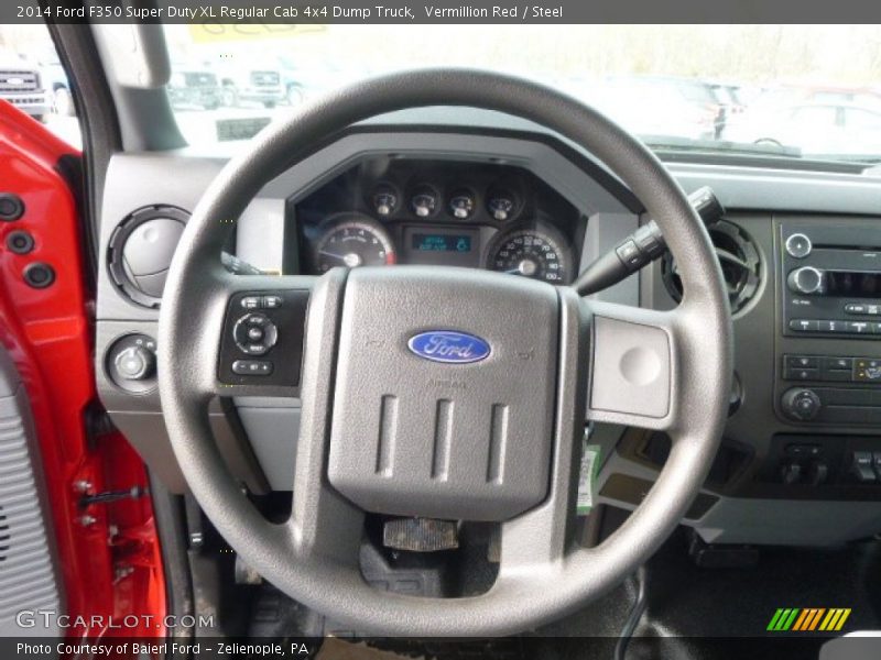Vermillion Red / Steel 2014 Ford F350 Super Duty XL Regular Cab 4x4 Dump Truck