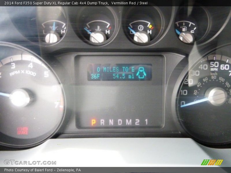 Vermillion Red / Steel 2014 Ford F350 Super Duty XL Regular Cab 4x4 Dump Truck