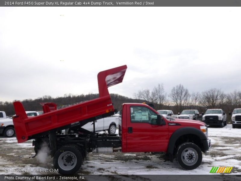 Vermillion Red / Steel 2014 Ford F450 Super Duty XL Regular Cab 4x4 Dump Truck