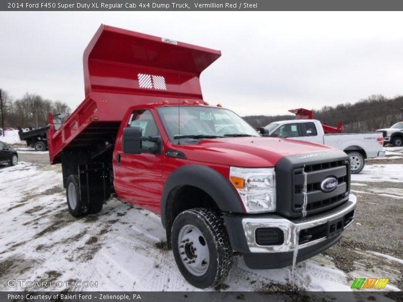 Vermillion Red / Steel 2014 Ford F450 Super Duty XL Regular Cab 4x4 Dump Truck