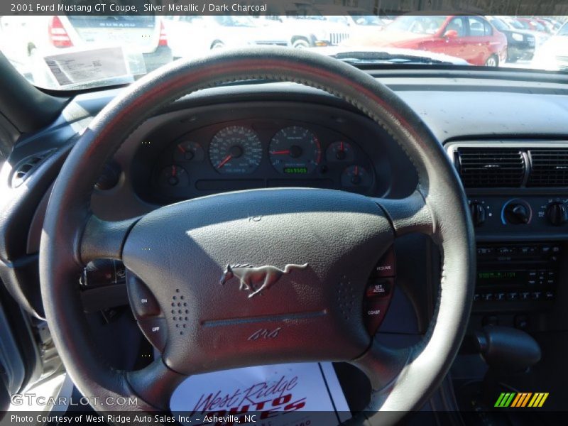 Silver Metallic / Dark Charcoal 2001 Ford Mustang GT Coupe