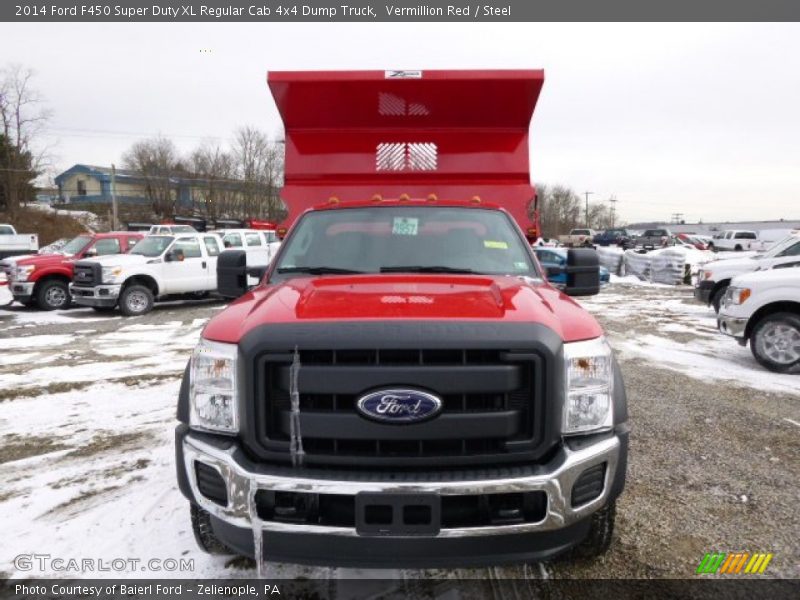 Vermillion Red / Steel 2014 Ford F450 Super Duty XL Regular Cab 4x4 Dump Truck