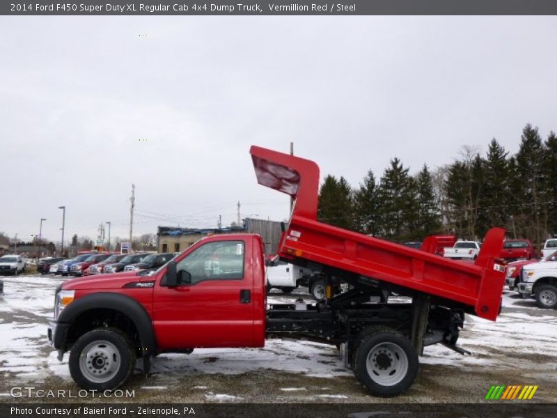 Vermillion Red / Steel 2014 Ford F450 Super Duty XL Regular Cab 4x4 Dump Truck