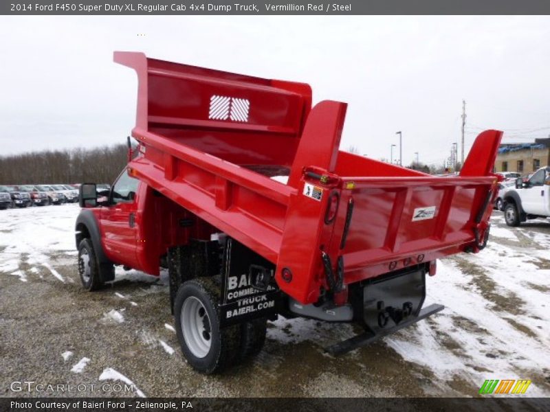 Vermillion Red / Steel 2014 Ford F450 Super Duty XL Regular Cab 4x4 Dump Truck