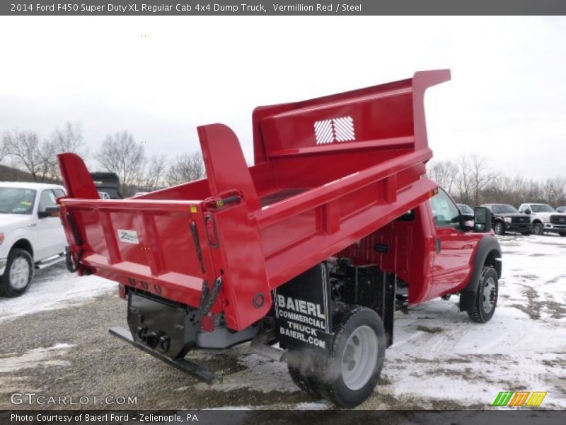 Vermillion Red / Steel 2014 Ford F450 Super Duty XL Regular Cab 4x4 Dump Truck