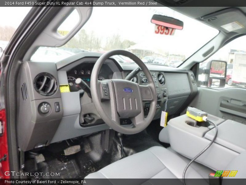 Vermillion Red / Steel 2014 Ford F450 Super Duty XL Regular Cab 4x4 Dump Truck