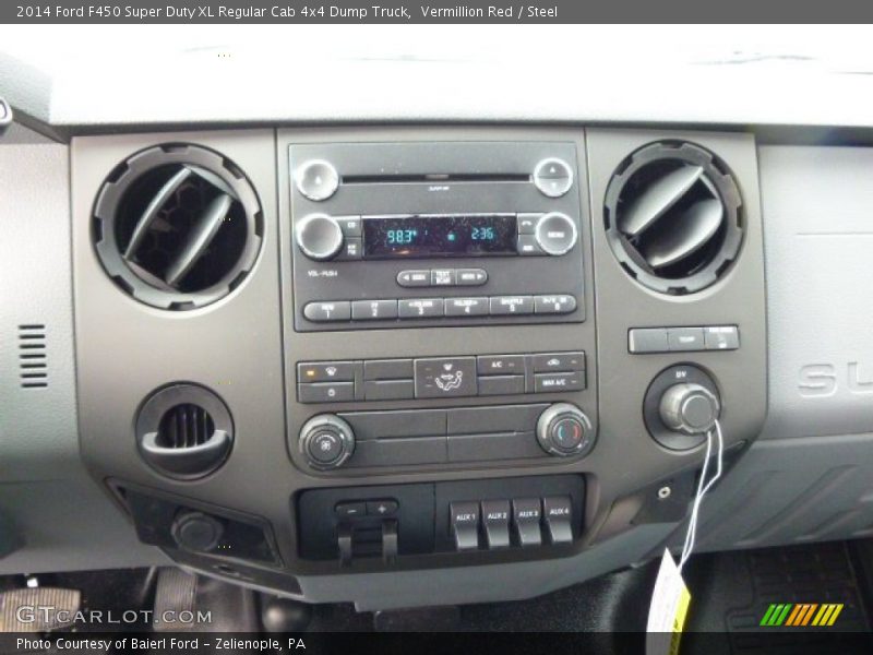 Vermillion Red / Steel 2014 Ford F450 Super Duty XL Regular Cab 4x4 Dump Truck