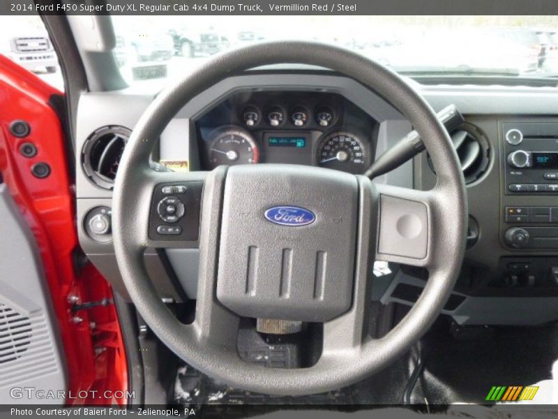 Vermillion Red / Steel 2014 Ford F450 Super Duty XL Regular Cab 4x4 Dump Truck