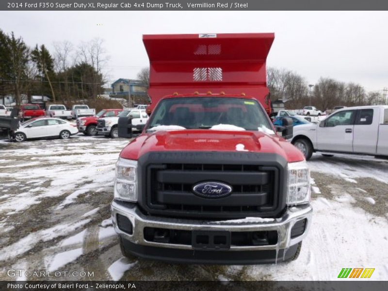 Vermillion Red / Steel 2014 Ford F350 Super Duty XL Regular Cab 4x4 Dump Truck