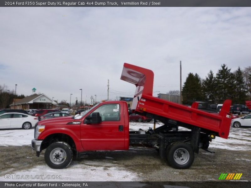 Vermillion Red / Steel 2014 Ford F350 Super Duty XL Regular Cab 4x4 Dump Truck
