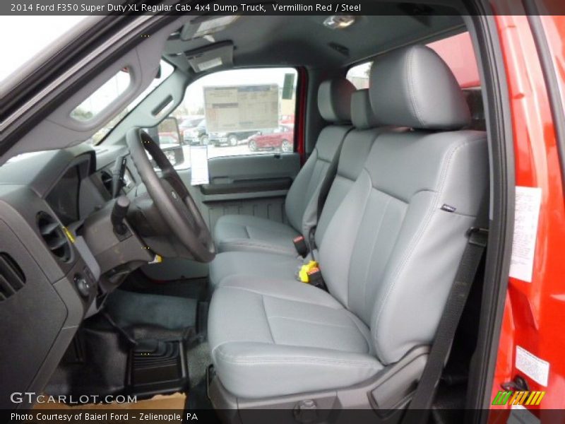 Vermillion Red / Steel 2014 Ford F350 Super Duty XL Regular Cab 4x4 Dump Truck