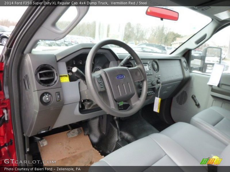 Vermillion Red / Steel 2014 Ford F350 Super Duty XL Regular Cab 4x4 Dump Truck