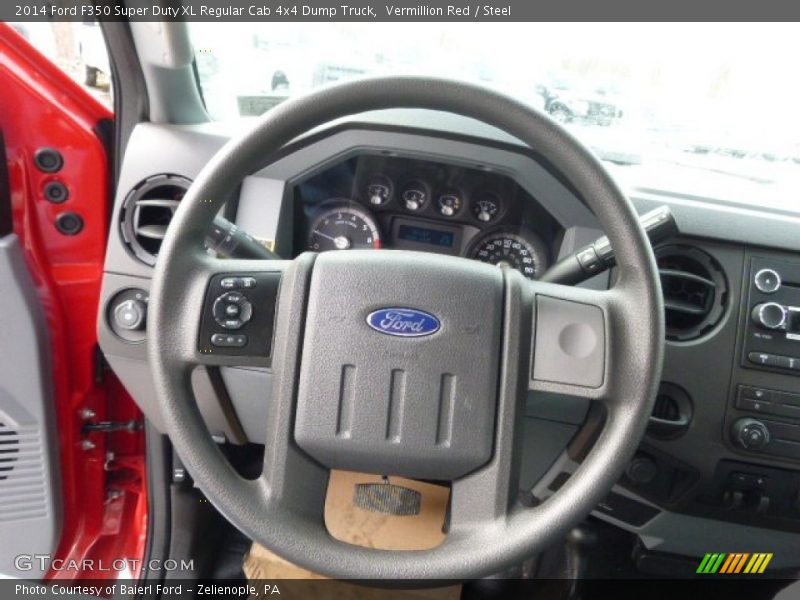 Vermillion Red / Steel 2014 Ford F350 Super Duty XL Regular Cab 4x4 Dump Truck