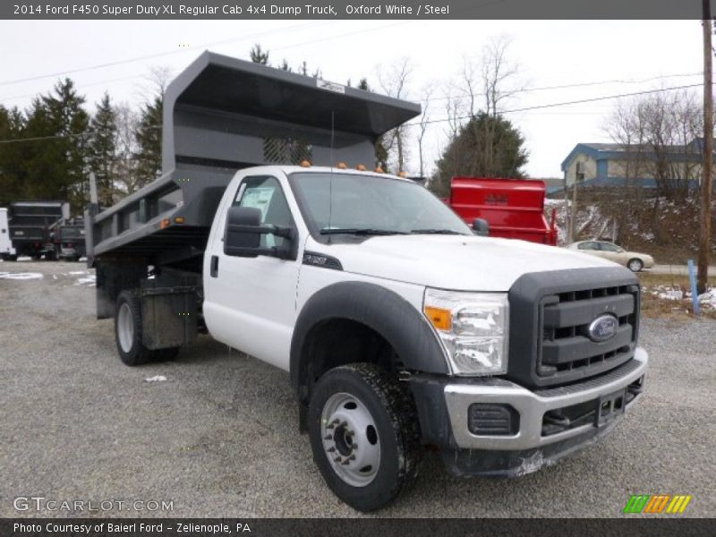 Oxford White / Steel 2014 Ford F450 Super Duty XL Regular Cab 4x4 Dump Truck