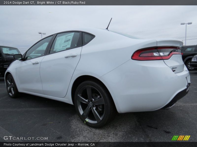 Bright White / GT Black/Ruby Red 2014 Dodge Dart GT