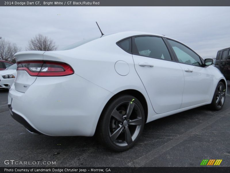 Bright White / GT Black/Ruby Red 2014 Dodge Dart GT