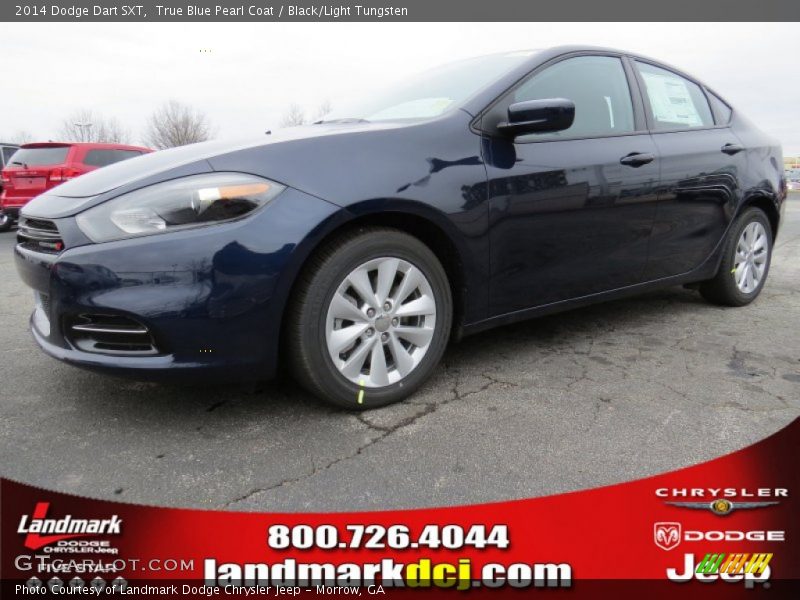 True Blue Pearl Coat / Black/Light Tungsten 2014 Dodge Dart SXT
