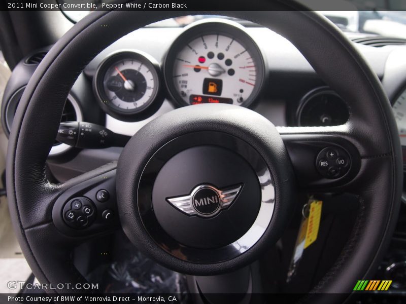 Pepper White / Carbon Black 2011 Mini Cooper Convertible