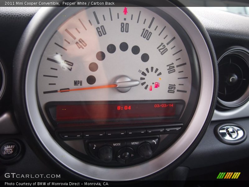 Pepper White / Carbon Black 2011 Mini Cooper Convertible