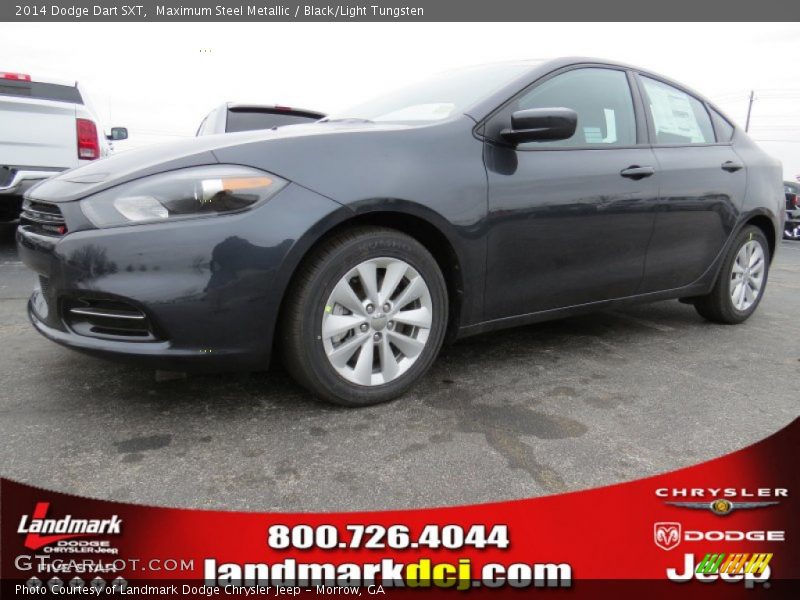 Maximum Steel Metallic / Black/Light Tungsten 2014 Dodge Dart SXT