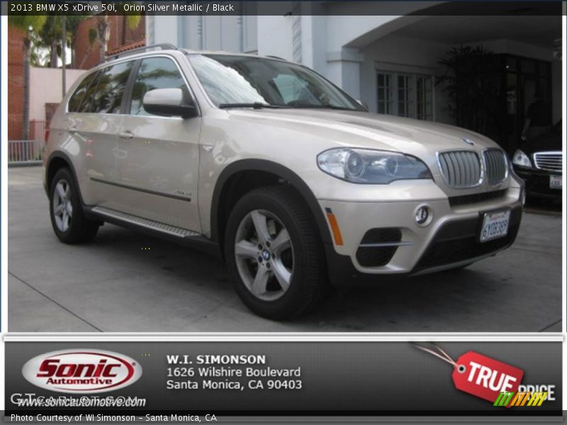 Orion Silver Metallic / Black 2013 BMW X5 xDrive 50i