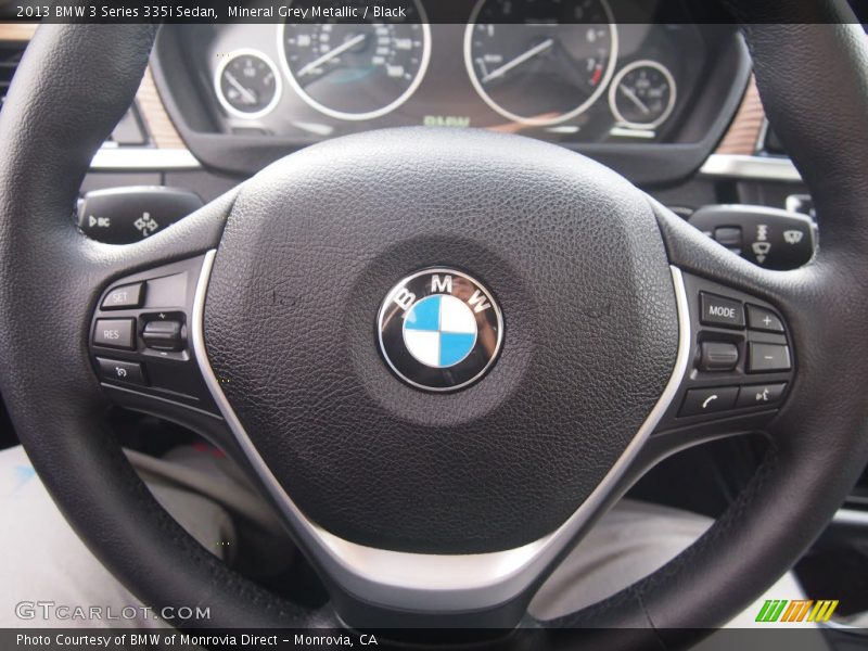 Mineral Grey Metallic / Black 2013 BMW 3 Series 335i Sedan