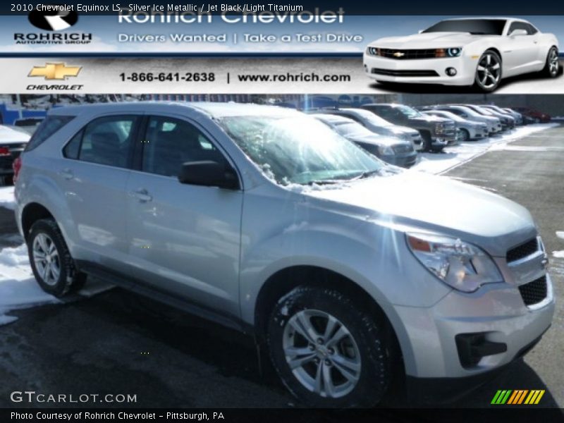 Silver Ice Metallic / Jet Black/Light Titanium 2010 Chevrolet Equinox LS