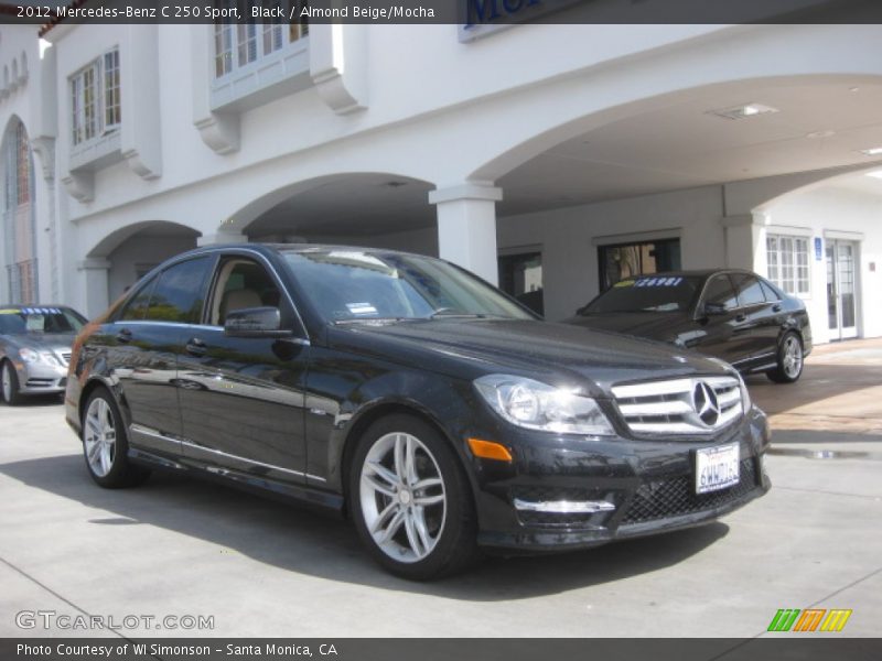 Black / Almond Beige/Mocha 2012 Mercedes-Benz C 250 Sport