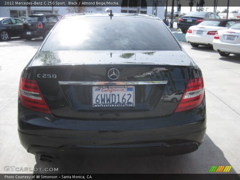 Black / Almond Beige/Mocha 2012 Mercedes-Benz C 250 Sport