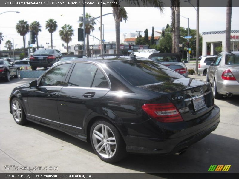 Black / Almond Beige/Mocha 2012 Mercedes-Benz C 250 Sport