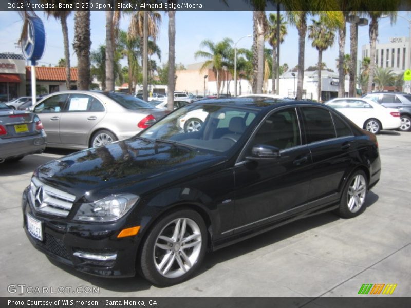Black / Almond Beige/Mocha 2012 Mercedes-Benz C 250 Sport