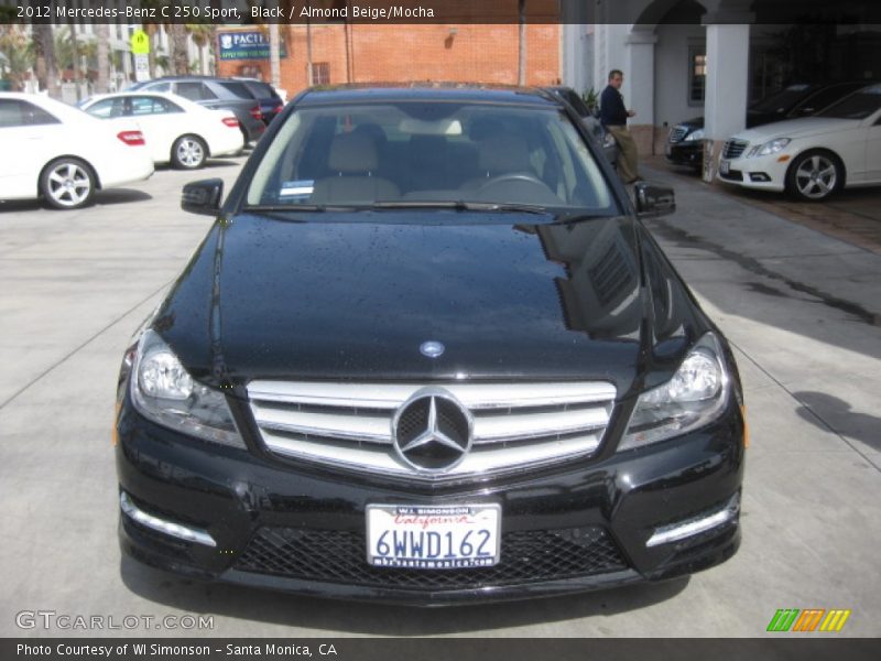 Black / Almond Beige/Mocha 2012 Mercedes-Benz C 250 Sport