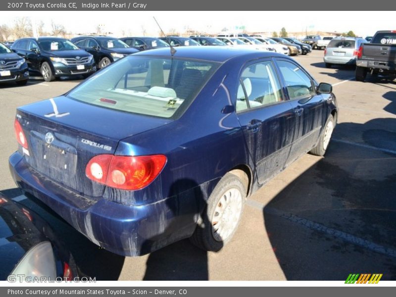 Indigo Ink Pearl / Gray 2007 Toyota Corolla CE