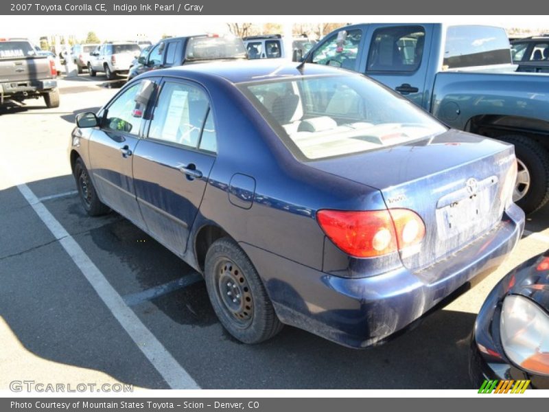 Indigo Ink Pearl / Gray 2007 Toyota Corolla CE
