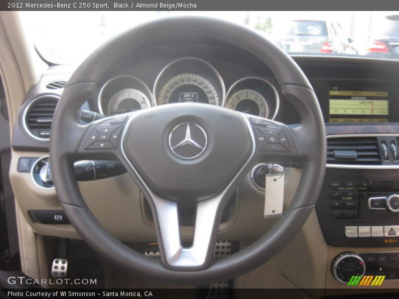 Black / Almond Beige/Mocha 2012 Mercedes-Benz C 250 Sport
