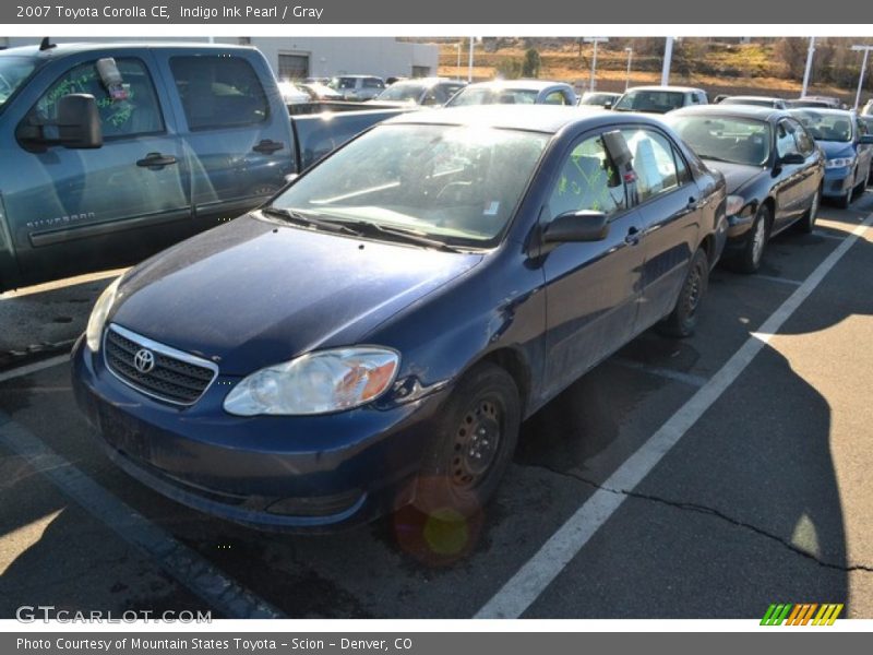 Indigo Ink Pearl / Gray 2007 Toyota Corolla CE