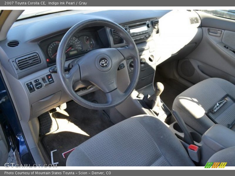 Indigo Ink Pearl / Gray 2007 Toyota Corolla CE
