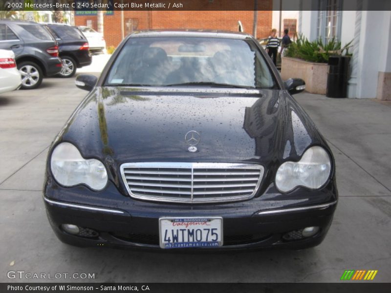 Capri Blue Metallic / Ash 2002 Mercedes-Benz C 240 Sedan